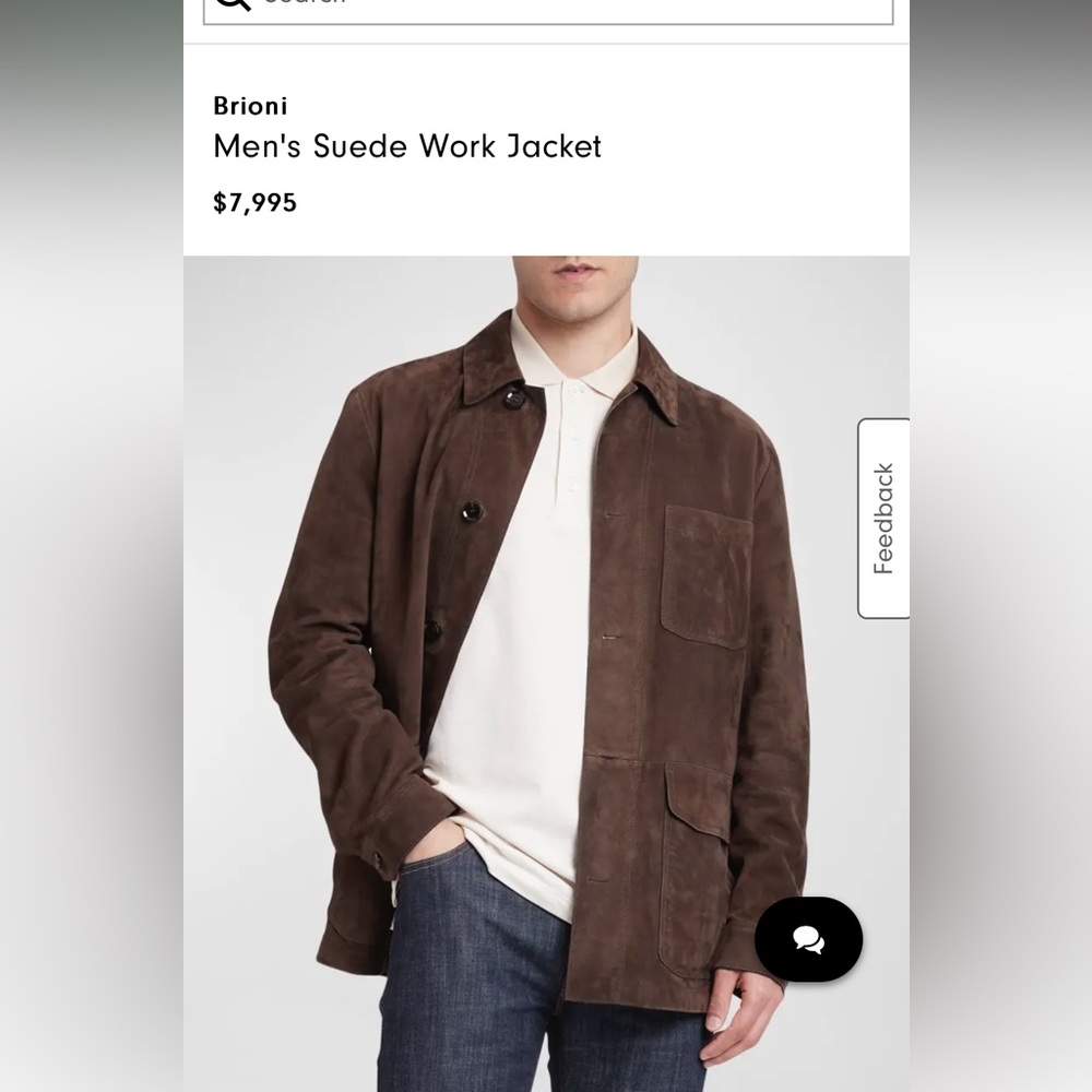 Brioni Men’s Brown Suede Work Jacket Vintage mint condition